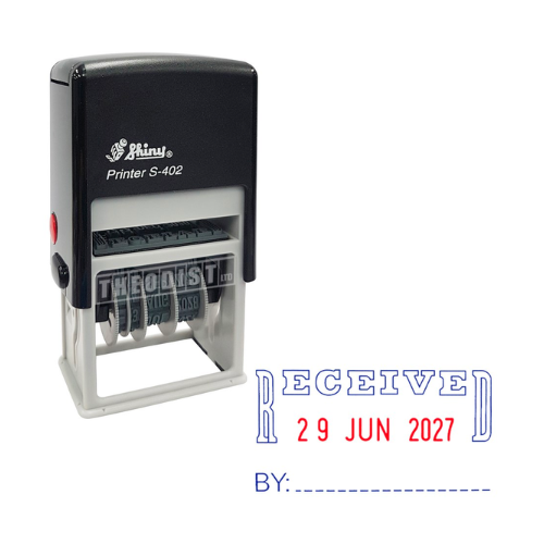 Shiny 4mm S400 Pre-Inked Date Chop 原子印